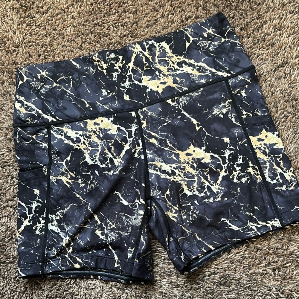 Black and Gold Marble CVG Shorts